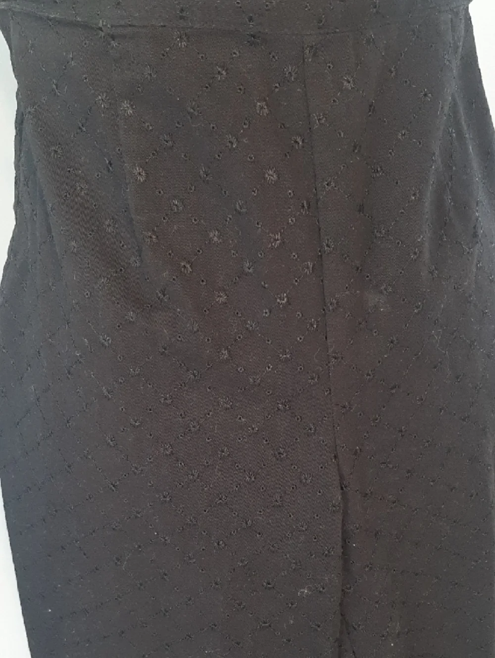 VTG🖤EYELET🖤DAVID PAUL New York High-Rise Cropped, COTTON Wide-Leg Pants Sz 4/M - Picture 3 of 8